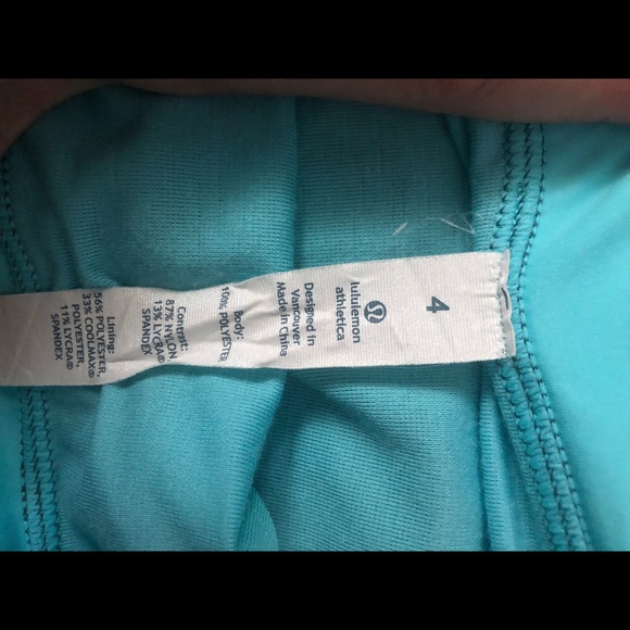 Grey and blue lululemon mid rise shorts - Picture 3 of 3